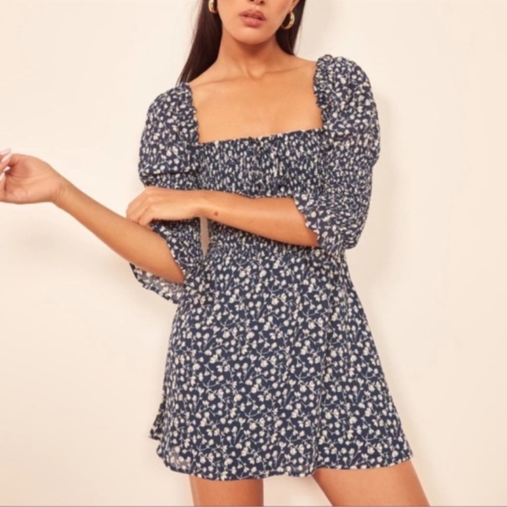 Reformation Loulou mini Dress In Elyse Size M NWT